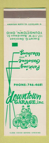 Matchbook Cover - Downtown Garage  Youngstown OH