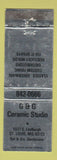 Matchbook Cover - G&G Ceramic Studios ST Louis MO WEAR