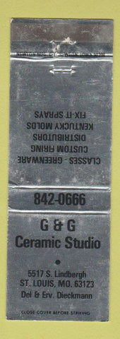Matchbook Cover - G&G Ceramic Studios ST Louis MO WEAR