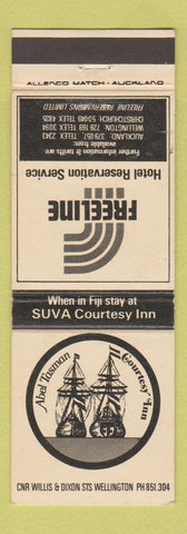 Matchbook Cover - Freeline Hotel Abel Tasman Courtesy Inn Suva Fiji New Zealand