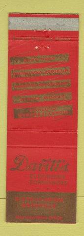 Matchbook Cover - Davitt's Clothes Nashville TN Knox Hats WEAR