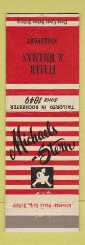 Matchbook Cover - Michaels Stern Men's Clothes Fuller Hillman Kingsport TN?
