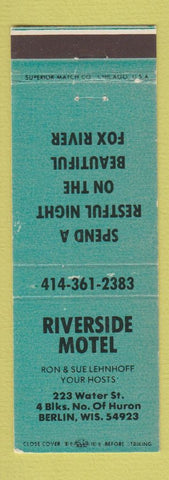 Matchbook Cover - Riverside Motel Berlin WI