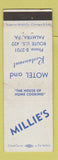 Matchbook Cover - Mille's Motel Restaurant Palmyra PA WEAR
