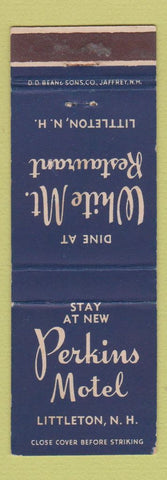 Matchbook Cover - White Mountain Restaurant Littleton NH Perkins Motel
