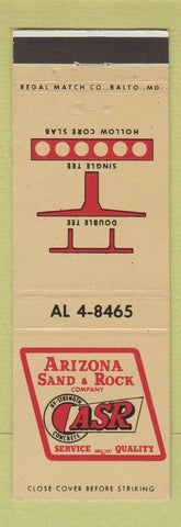 Matchbook Cover - Arizona Sand And Rock