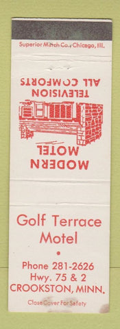 Matchbook Cover - Golf Terrace Motel Crookston MN WEAR