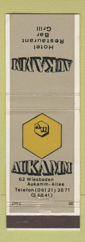 Matchbook Cover - Aukamm Hotel Aukamm Allee Germany