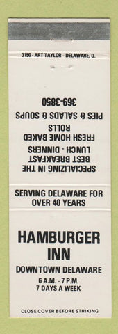 Matchbook Cover - Hamburger Inn Delaware OH