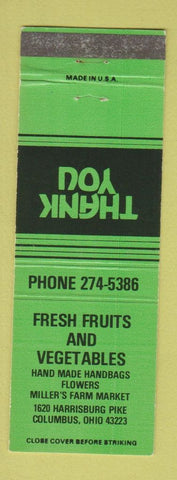 Matchbook Cover - Fresh Fruit Vegetables Columbus OH