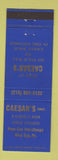 Matchbook Cover - Caesar's Restaurant Wind Gap PA