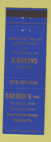 Matchbook Cover - Caesar's Restaurant Wind Gap PA