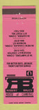Matchbook Cover - Robert Bruce Cameras Stamford New Canaan Darien CT PINK