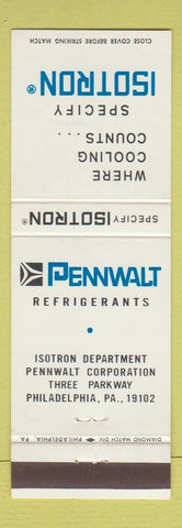 Matchbook Cover - Isotron Pennwalt Refrigerants Philadelphia PA