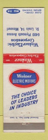 Matchbook Cover - Wagner Electric Corp St Louis MO