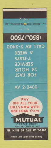 Matchbook Cover - Mutual Credit Corp Chicago IL