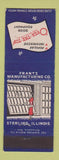 Matchbook Cover - Over the Top Door Equipment Sterling IL Frantz girlie
