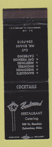 Matchbook Cover - Boulevard Restaurant Columbus OH