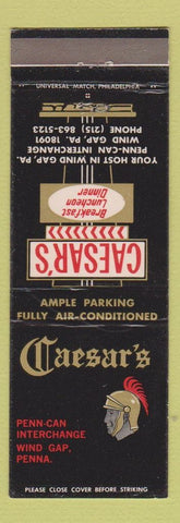 Matchbook Cover - Caesar's Restaurant Wind Gap PA