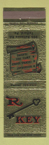 Matchbook Cover - R Key Restaurant Telford PA