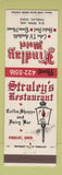Matchbook Cover - Findlay Motel OH Straley's Restaurant