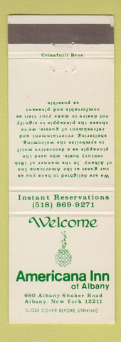 Matchbook Cover - Americana Inn Albany NY