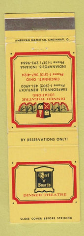 Matchbook Cover - Beef n Boards Dinner Theatre Indianapolis Cincinnati