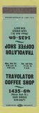 Matchbook Cover - Travolator Coffee Shop San Diego CA