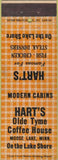 Matchbook Cover - Hart's Colffee House Moose Lake MN Star