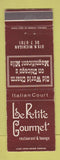 Matchbook Cover - Le Petite Gourmet Restaurant Chicago? IL