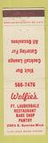 Matchbook Cover - Wolfie's Restaurant Fort Lauderdale FL