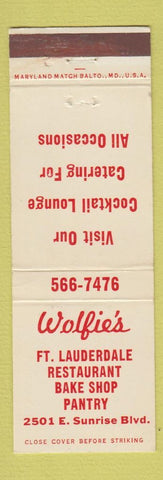 Matchbook Cover - Wolfie's Restaurant Fort Lauderdale FL