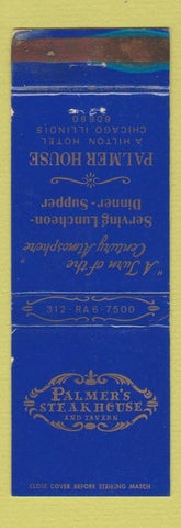 Matchbook Cover - Palmer's Steak House Tavern Chicago IL Hilton Hotel WEAR