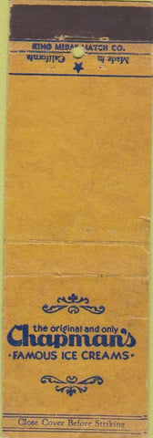 Matchbook Cover - Chapman's Ice Cream King Midas
