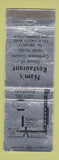 Matchbook Cover - Nam's Restaurant San Gabriel CA Chinese WEAR