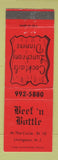 Matchbook Cover - Beef n Bottle Livingston NJ