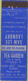 Matchbook Cover - Tea Garden Sam Lee Laundry Champaign IL Merchants