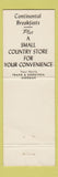 Matchbook Cover - Sherman's Motel Country Store Chesterfield NH
