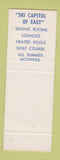 Matchbook Cover - Stowe Flake and Nordic Motor Inns Stowe VT