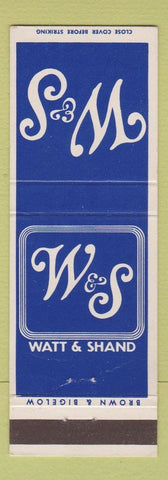 Matchbook Cover - Watt & Shand Stores Lancaster PA WEAR