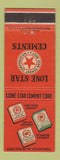 Matchbook Cover - Lone Star Cement Corp