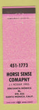 Matchbook Cover - Horse Sense Company Santa Monica CA PINK