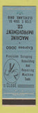 Matchbook Cover - Machine Improvement Company Cleveland OH