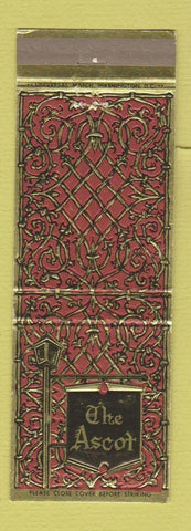 Matchbook Cover - The Ascot Washington DC