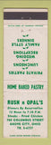 Matchbook Cover - Rush n Opal's Restaurant Grove City OH WORN