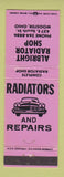 Matchbook Cover - Albright Radiator Shop Wooster OH PINK WEAR