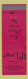 Matchbook Cover - Hotel Taft Newark OH