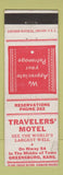 Matchbook Cover - Travelers' Motel Greensburg KS WEAR