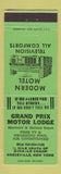 Matchbook Cover - Grand Prix Motor Lodge Keeseville NY
