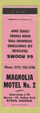 Matchbook Cover - Magnolia Motel Byron GA